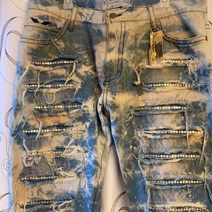 Robins Jean jeans distressed studded awesome..